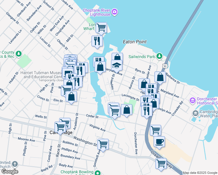 map of restaurants, bars, coffee shops, grocery stores, and more near 700 Cattail Cove in Cambridge