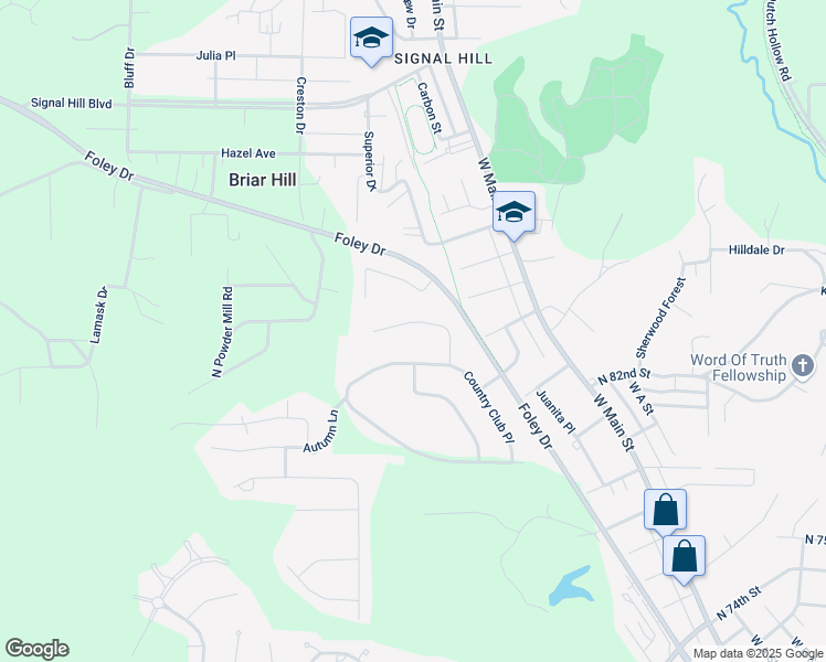 map of restaurants, bars, coffee shops, grocery stores, and more near 20 Country Club Place in Belleville