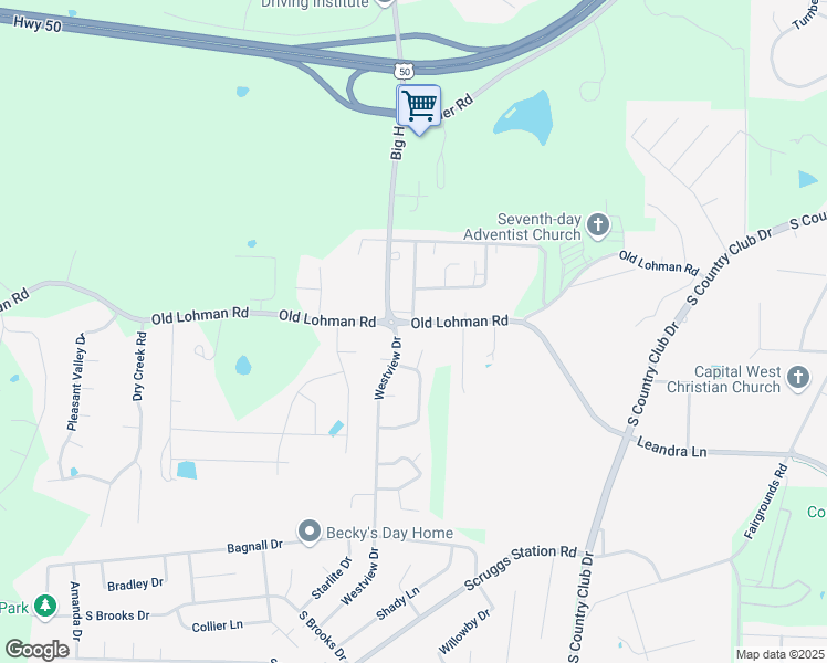 map of restaurants, bars, coffee shops, grocery stores, and more near 5114 Old Lohman Road in Jefferson City