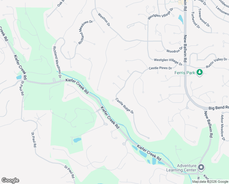 map of restaurants, bars, coffee shops, grocery stores, and more near 826 Castle Ridge Court in Ballwin