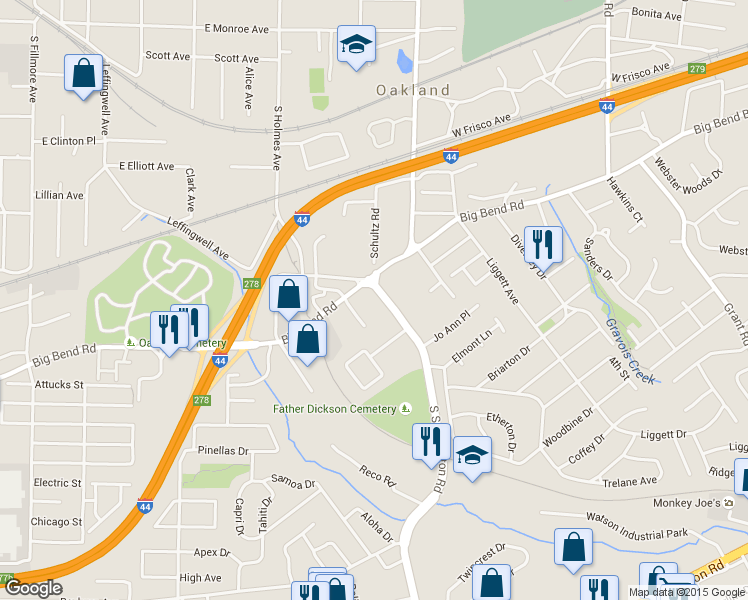 map of restaurants, bars, coffee shops, grocery stores, and more near 809 Sappington Road in St. Louis