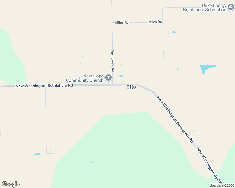 map of restaurants, bars, coffee shops, grocery stores, and more near 9918 New Washington Bethlehem Road in New Washington