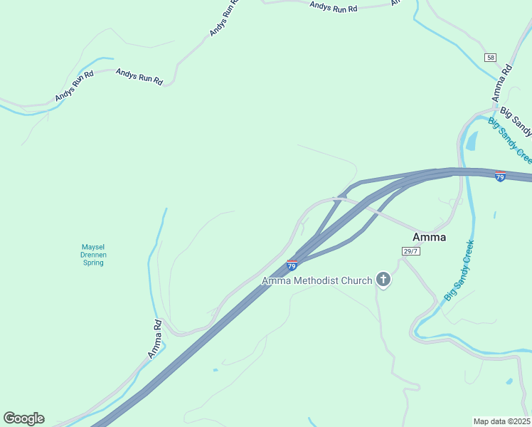 map of restaurants, bars, coffee shops, grocery stores, and more near 2931-2941 Amma Road in Clendenin