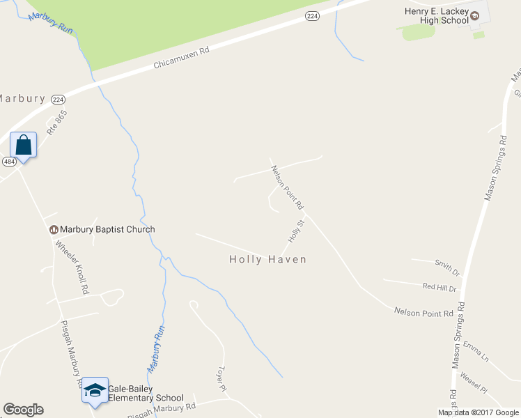 map of restaurants, bars, coffee shops, grocery stores, and more near 5150 Fairfax Hills Place in Indian Head