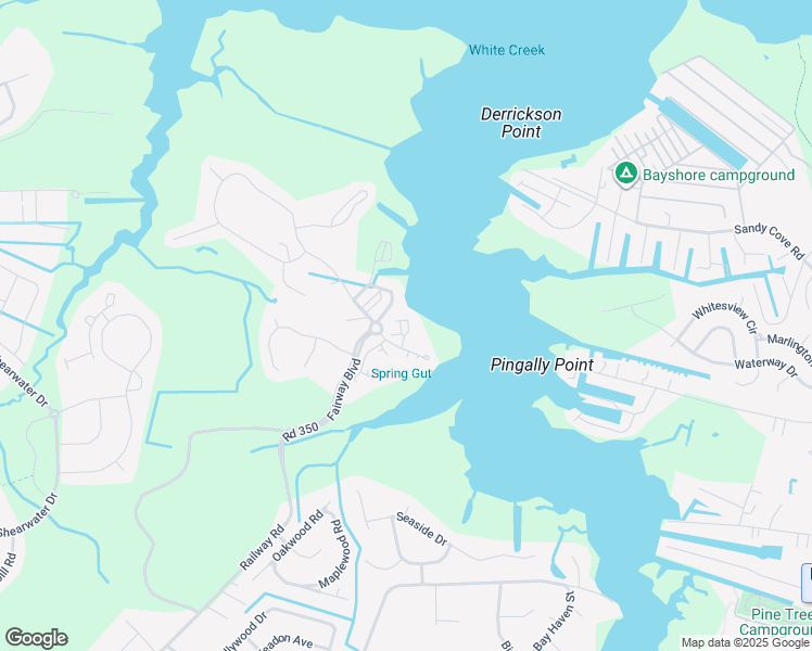 map of restaurants, bars, coffee shops, grocery stores, and more near 30470 Shore Lane in Ocean View