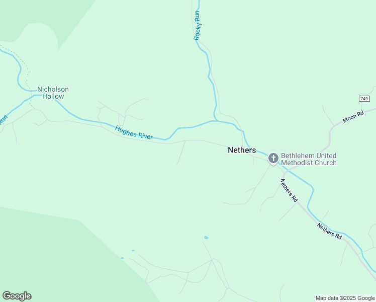map of restaurants, bars, coffee shops, grocery stores, and more near 2277 Nethers Road in Sperryville