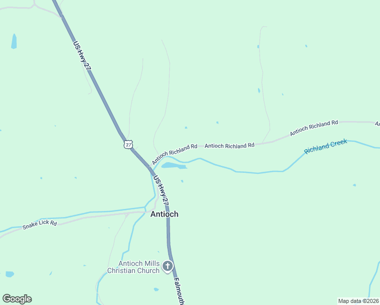 map of restaurants, bars, coffee shops, grocery stores, and more near Antioch-Richland Road in Berry