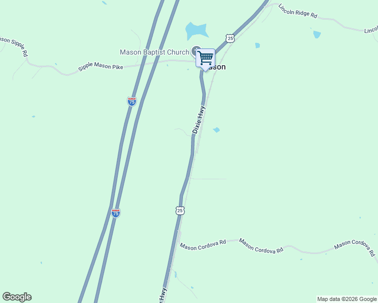 map of restaurants, bars, coffee shops, grocery stores, and more near 8565 Dixie Highway in Williamstown
