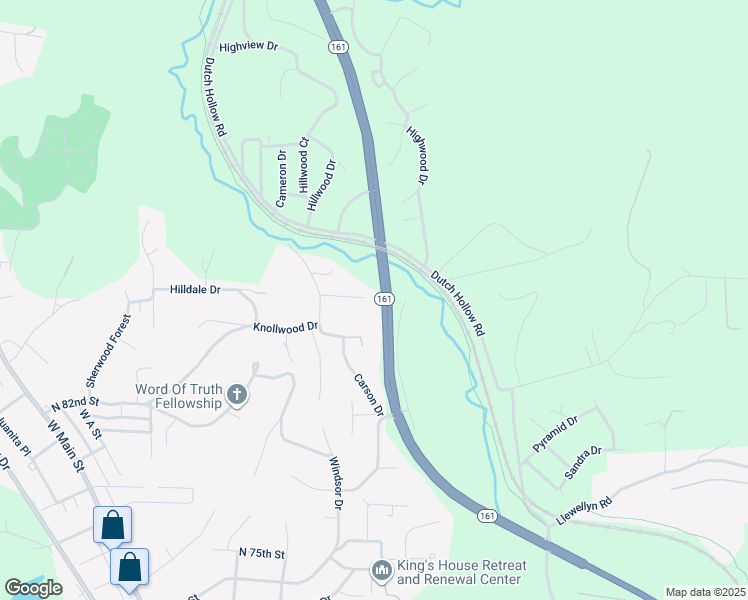 map of restaurants, bars, coffee shops, grocery stores, and more near 28 Oakleigh Drive in Belleville