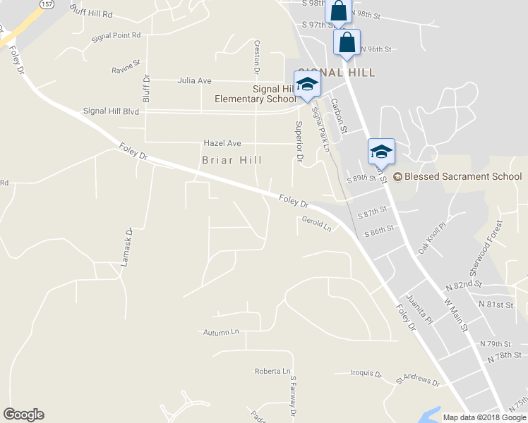 map of restaurants, bars, coffee shops, grocery stores, and more near 5 Powder Creek Drive in Belleville