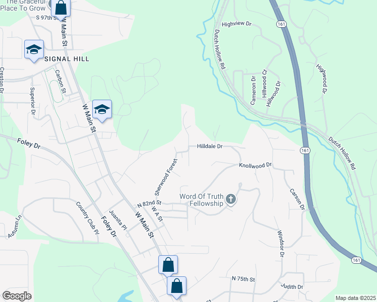 map of restaurants, bars, coffee shops, grocery stores, and more near 11 Valley View Drive in Belleville
