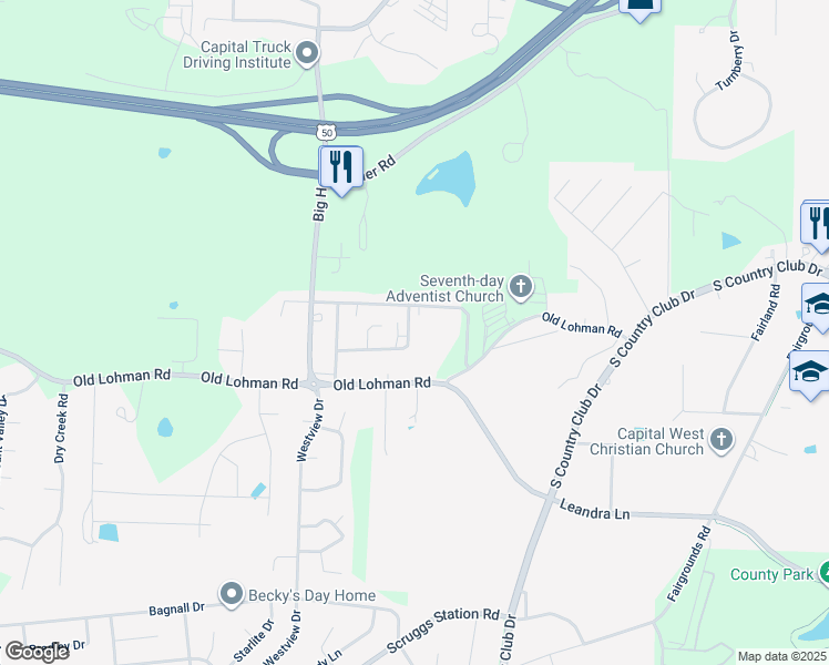 map of restaurants, bars, coffee shops, grocery stores, and more near 4913 Charm Oak Drive in Jefferson City