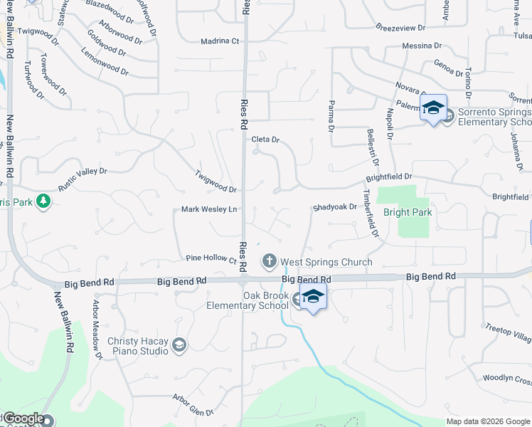 map of restaurants, bars, coffee shops, grocery stores, and more near 1011 Hollyleaf Court in Ballwin