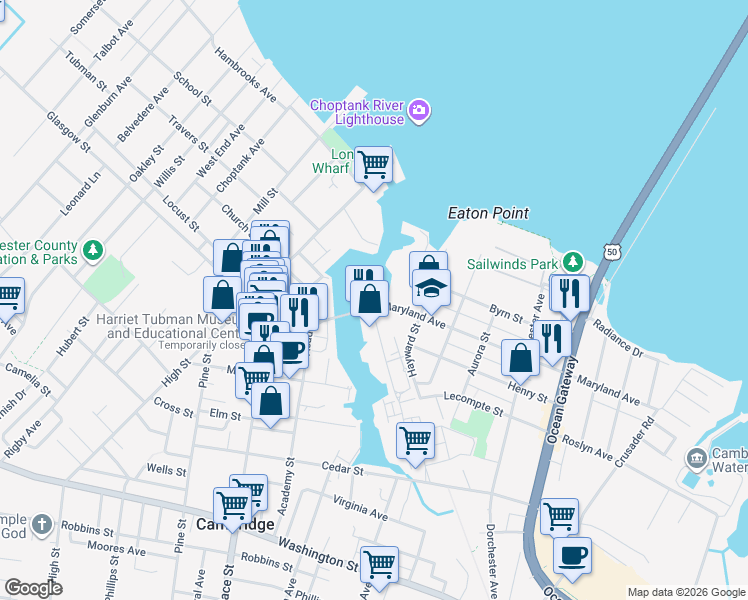 map of restaurants, bars, coffee shops, grocery stores, and more near Cambridge Landing in Cambridge