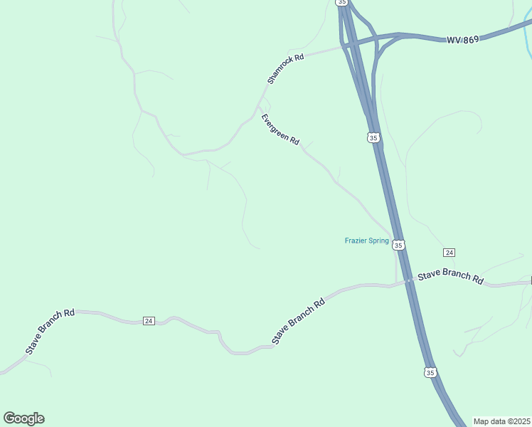 map of restaurants, bars, coffee shops, grocery stores, and more near 331 Sunshine Lane in Fraziers Bottom