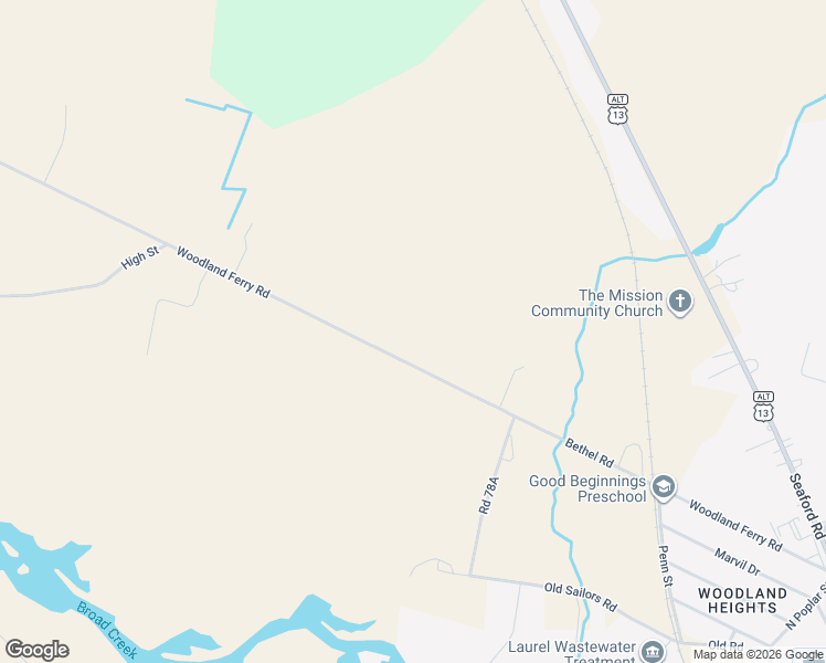 map of restaurants, bars, coffee shops, grocery stores, and more near 8807 Woodland Ferry Road in Laurel