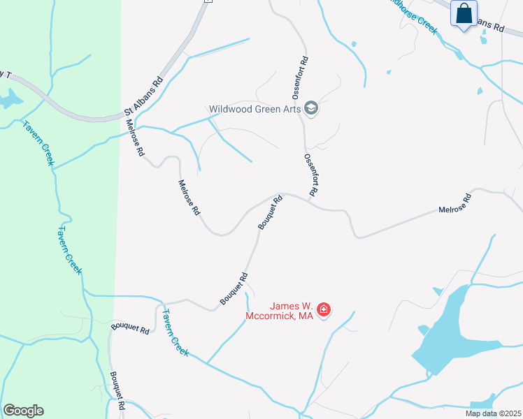 map of restaurants, bars, coffee shops, grocery stores, and more near 19210 Melrose Road in Wildwood