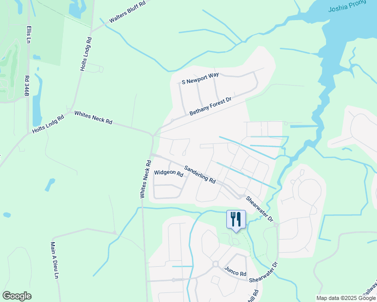 map of restaurants, bars, coffee shops, grocery stores, and more near 30261 Sprogell Lane in Dagsboro