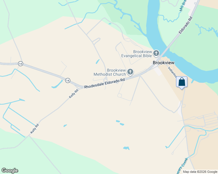 map of restaurants, bars, coffee shops, grocery stores, and more near 5129 Rhodesdale Eldorado Road in Rhodesdale