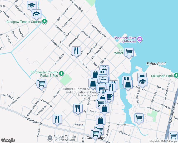 map of restaurants, bars, coffee shops, grocery stores, and more near 706 Locust Street in Cambridge