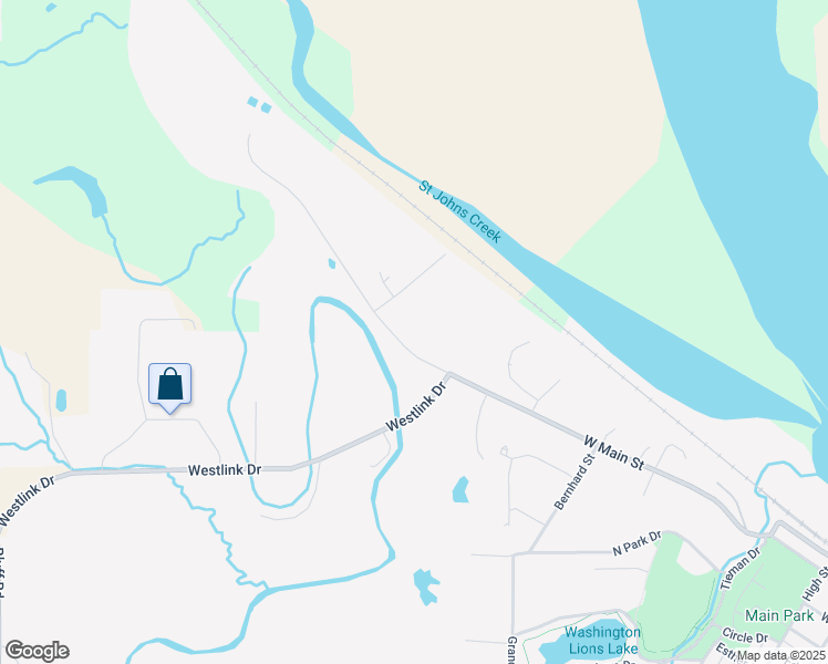 map of restaurants, bars, coffee shops, grocery stores, and more near 1701 West Main Street in Washington