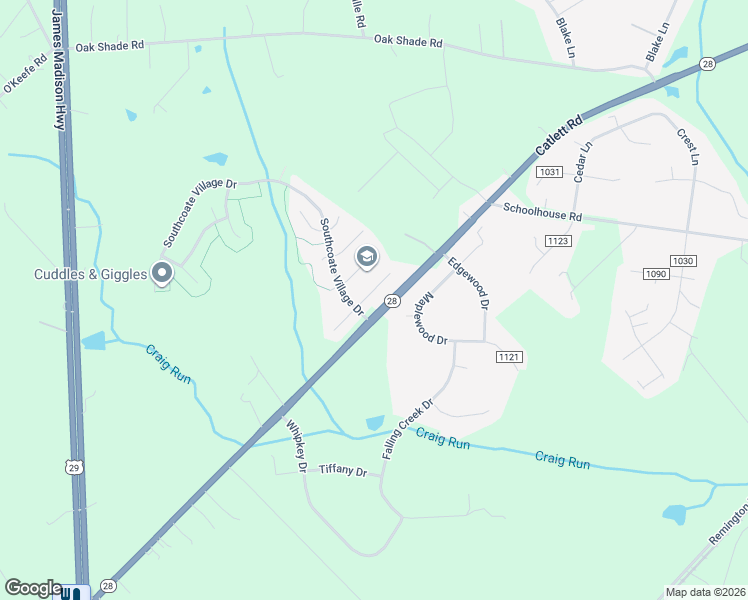 map of restaurants, bars, coffee shops, grocery stores, and more near 11201 Freedom Court in Bealeton