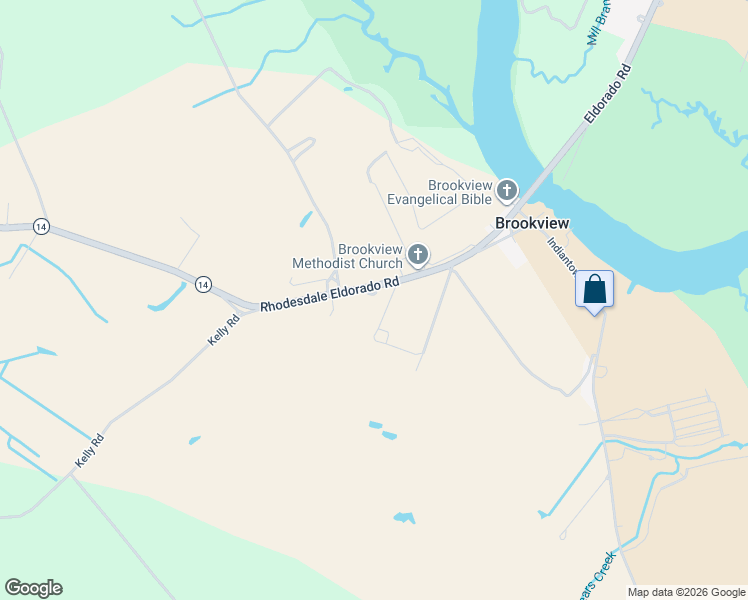 map of restaurants, bars, coffee shops, grocery stores, and more near 5129 Rhodesdale Eldorado Road in Rhodesdale