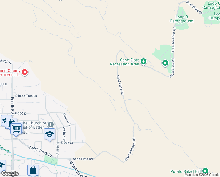 map of restaurants, bars, coffee shops, grocery stores, and more near 115 Badgers Bend in Moab