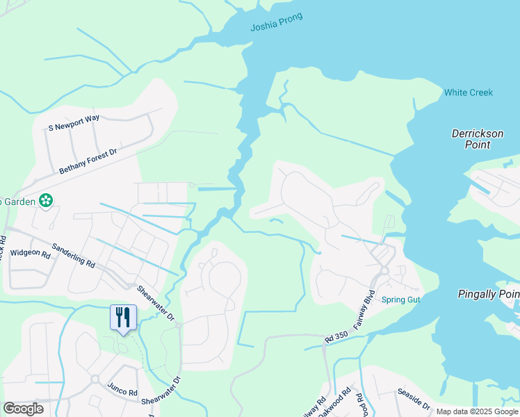 map of restaurants, bars, coffee shops, grocery stores, and more near 30228 Driftwood Court in Ocean View