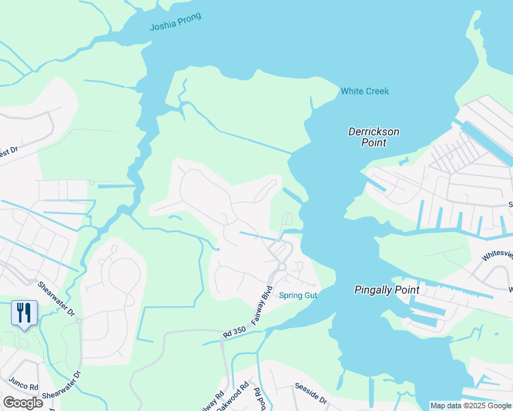 map of restaurants, bars, coffee shops, grocery stores, and more near 23 Harbor Drive in Ocean View
