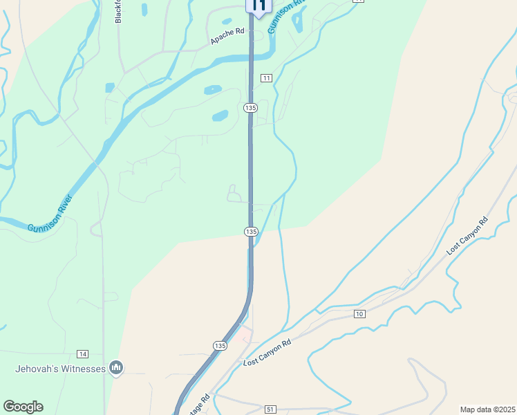 map of restaurants, bars, coffee shops, grocery stores, and more near 2000-2012 State Highway 135 in Gunnison