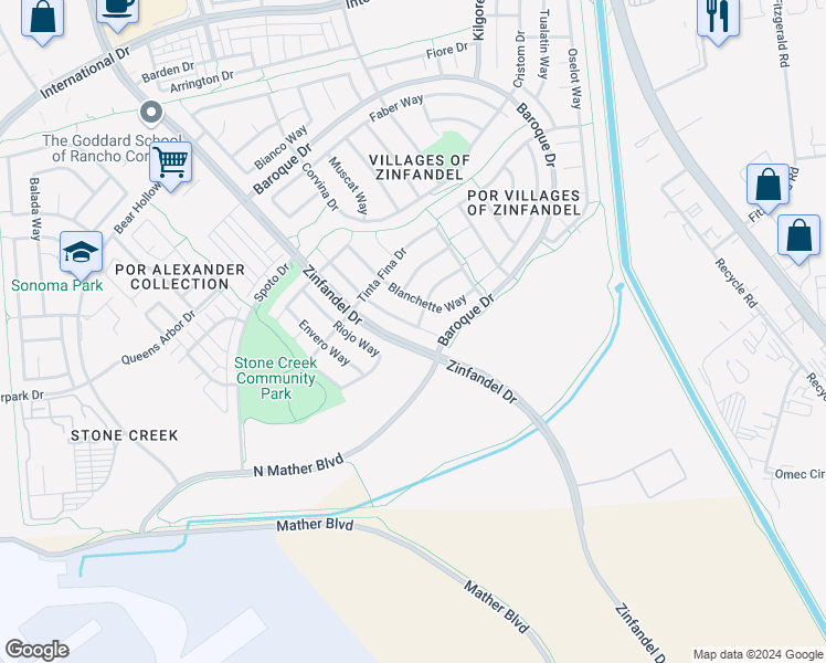 map of restaurants, bars, coffee shops, grocery stores, and more near 3572 Debina Way in Gold River
