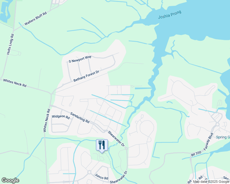 map of restaurants, bars, coffee shops, grocery stores, and more near 20509 Whippoorwill Drive in Ocean View