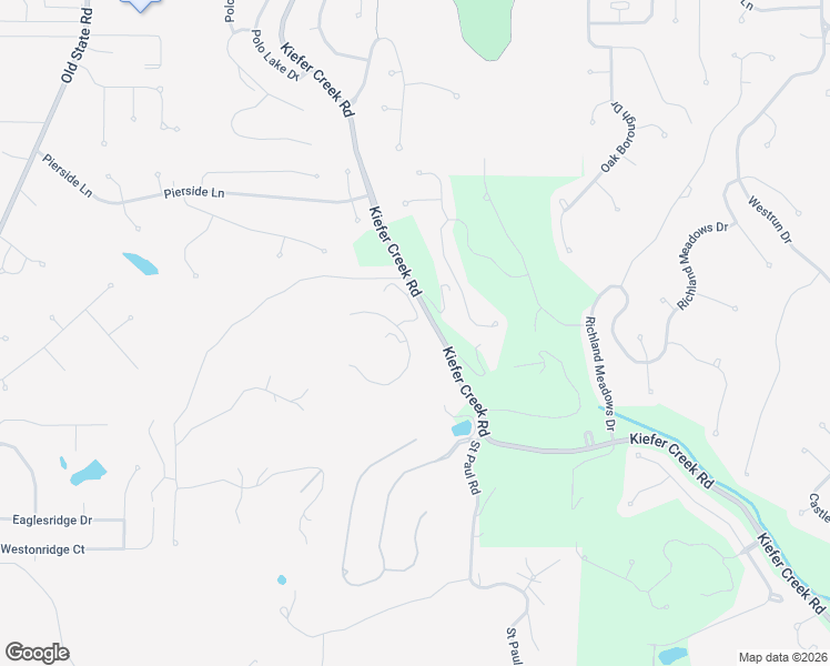 map of restaurants, bars, coffee shops, grocery stores, and more near 633 Kiefer Creek Road in Ellisville