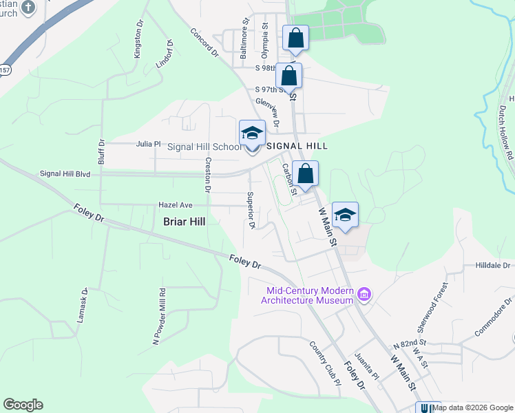 map of restaurants, bars, coffee shops, grocery stores, and more near 33 Superior Drive in Belleville