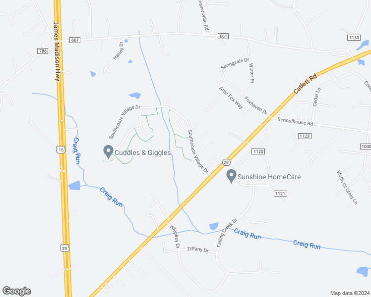 map of restaurants, bars, coffee shops, grocery stores, and more near 6589 Constitution Way in Bealeton