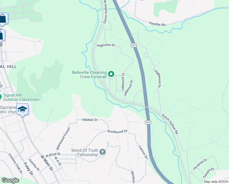 map of restaurants, bars, coffee shops, grocery stores, and more near 1 Cameron Drive in Belleville