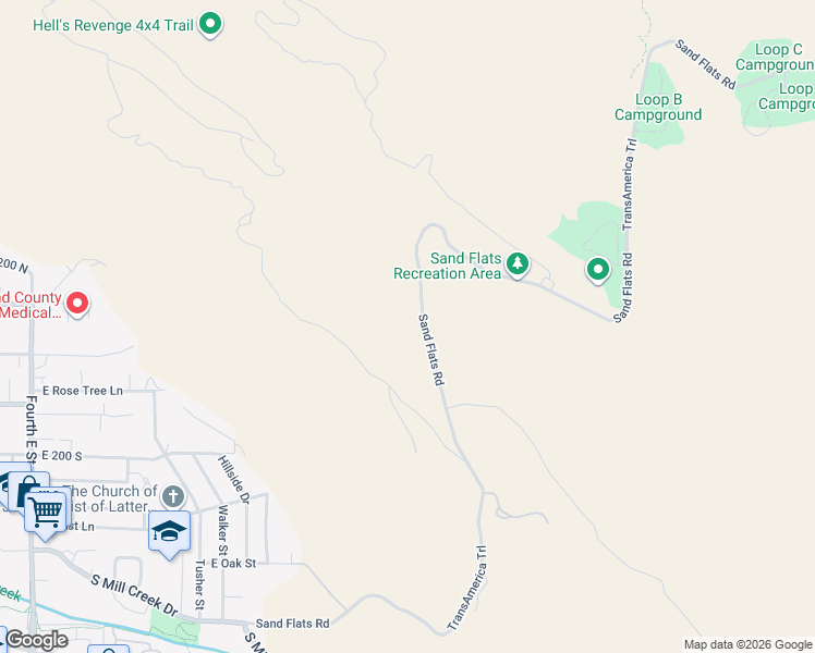 map of restaurants, bars, coffee shops, grocery stores, and more near 110 Badgers Bend in Moab