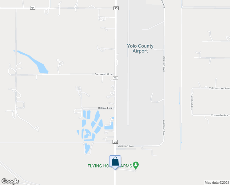 map of restaurants, bars, coffee shops, grocery stores, and more near 25120 County Road 95 in Davis