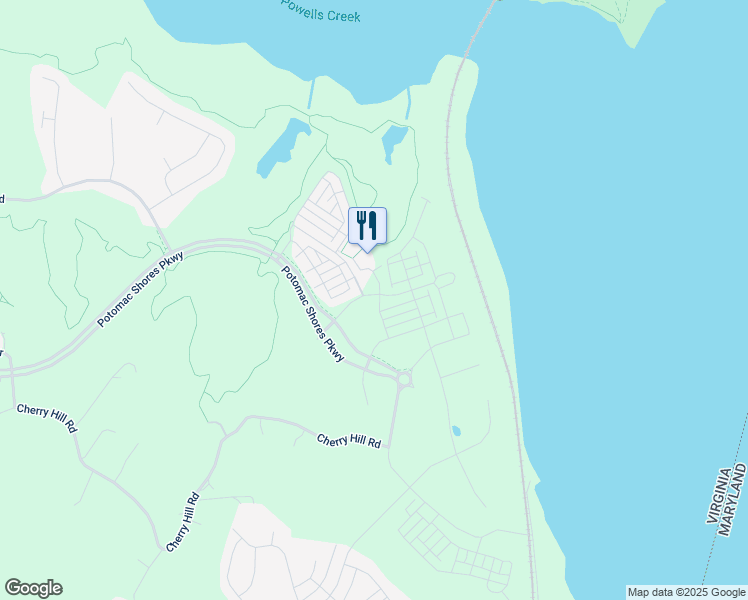 map of restaurants, bars, coffee shops, grocery stores, and more near 1751 Dunnington Place in Dumfries