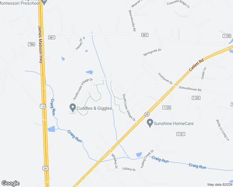 map of restaurants, bars, coffee shops, grocery stores, and more near 6601 Declaration Court in Bealeton