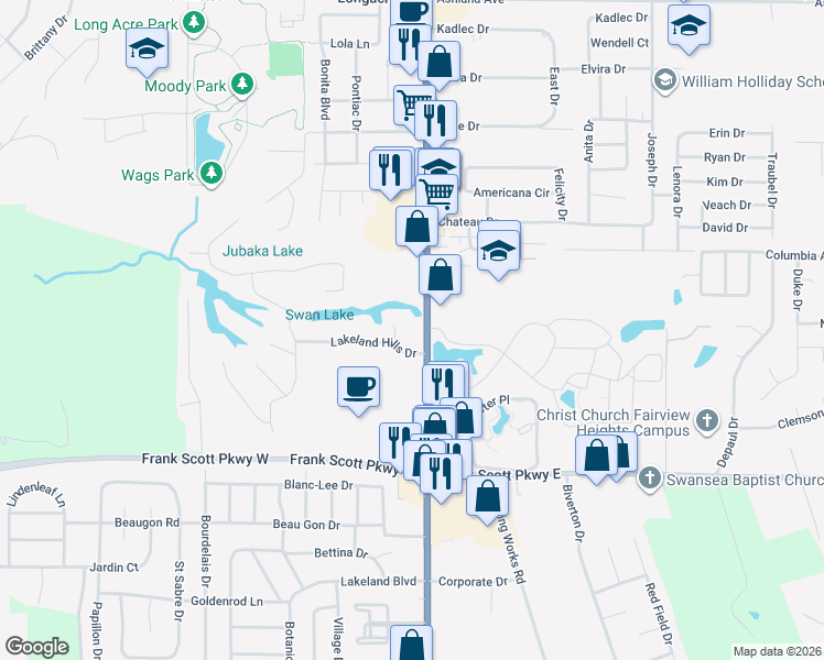 map of restaurants, bars, coffee shops, grocery stores, and more near 5007 North Illinois Street in Fairview Heights