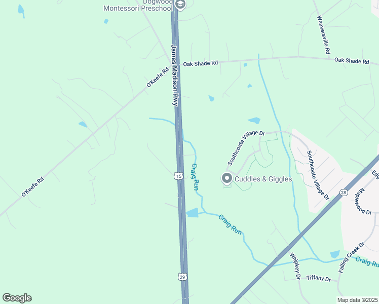 map of restaurants, bars, coffee shops, grocery stores, and more near 11149 James Madison Highway in Bealeton