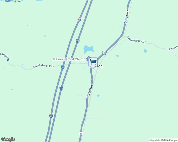 map of restaurants, bars, coffee shops, grocery stores, and more near 8455 Dixie Highway in Williamstown