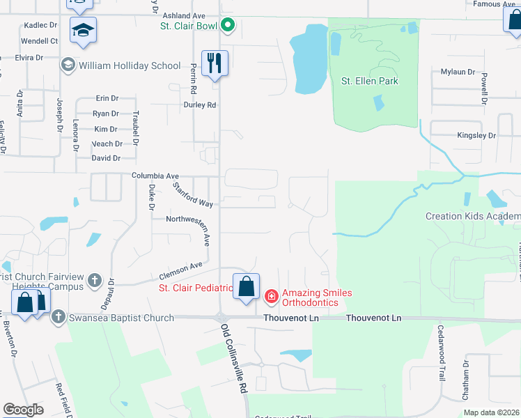map of restaurants, bars, coffee shops, grocery stores, and more near 1452 Cantwell Lane in Swansea
