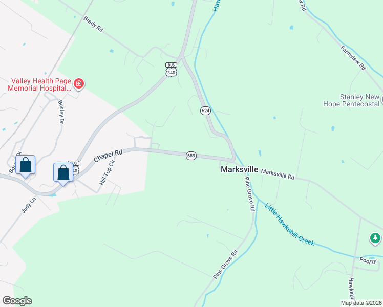 map of restaurants, bars, coffee shops, grocery stores, and more near 652 Marksville Road in Stanley