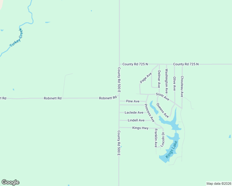 map of restaurants, bars, coffee shops, grocery stores, and more near 2801-2897 Co Road 500 East in Odin