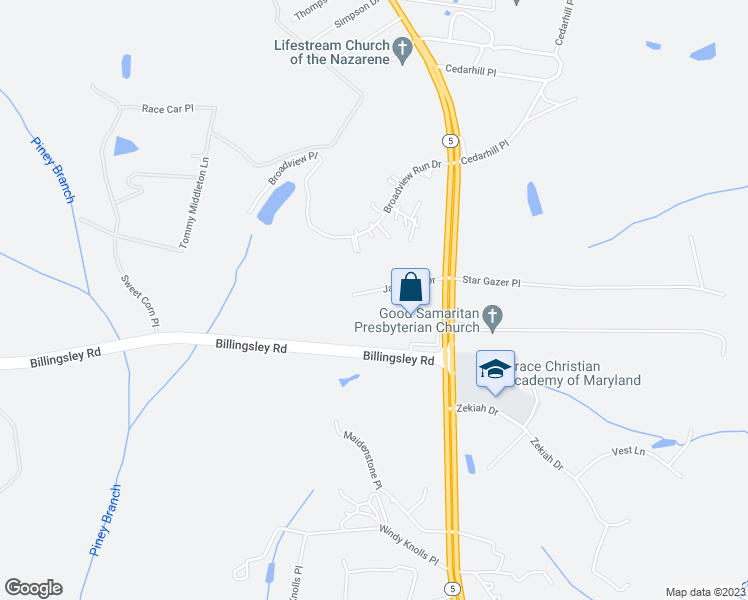 map of restaurants, bars, coffee shops, grocery stores, and more near 12891 Jameson Drive in Waldorf