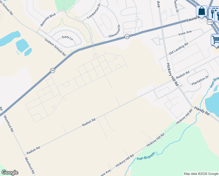 map of restaurants, bars, coffee shops, grocery stores, and more near in Millsboro