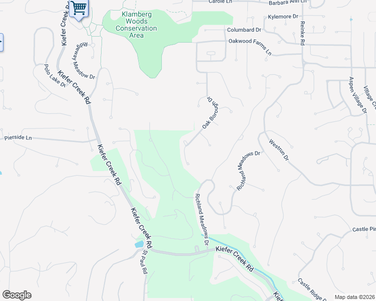map of restaurants, bars, coffee shops, grocery stores, and more near 1331 Oak Borough Drive in Ballwin